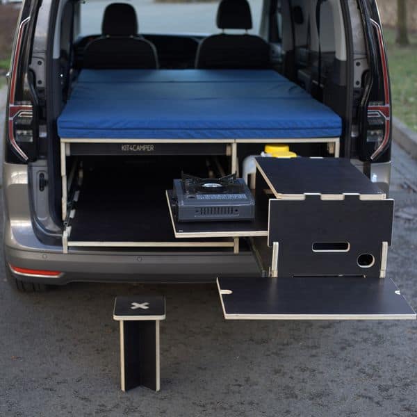 Kit4camper Campingbox Camperumbau Heckbett VW Caddy V SB 2020-